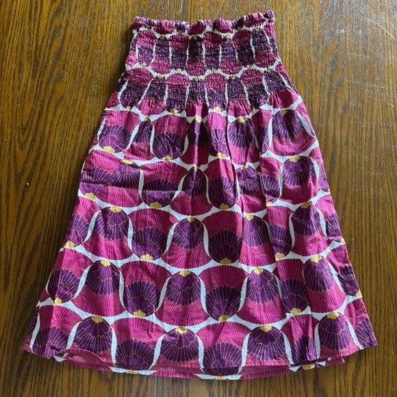 Forever 21 100% Cotton Ruched Strapless Pink and Purple Top Size S - Picture 6 of 6